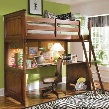 Loft bunk bed with desk