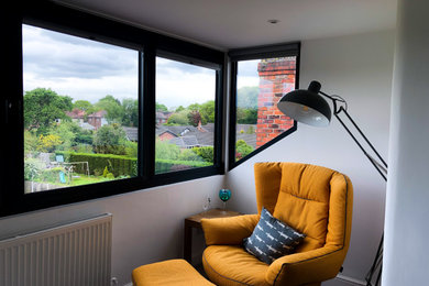 Photo of a contemporary bedroom in Manchester.