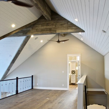Loft-style master bedroom