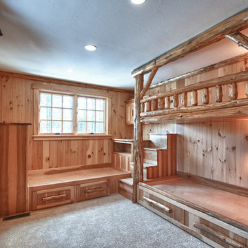 Log Bunk Bed Room