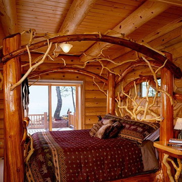 Log Home Bedrooms