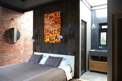 Example of an urban bedroom design in San Francisco