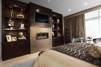 フェニックスにあるコンテンポラリースタイルのおしゃれな寝室のインテリア