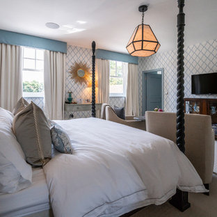 Design ideas for a contemporary bedroom in Buckinghamshire.