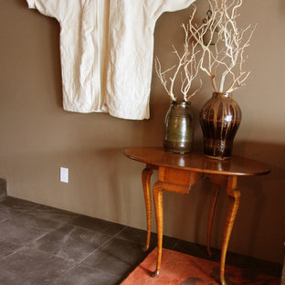 Example of a zen bedroom design in Orange County