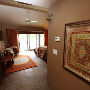 Example of an eclectic bedroom design in Orange County
