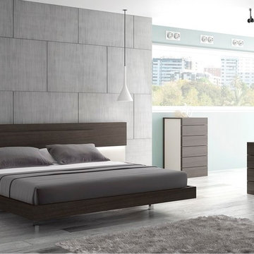 Maia Modern Bedroom Set | Wenge & Light Grey - $6531.44