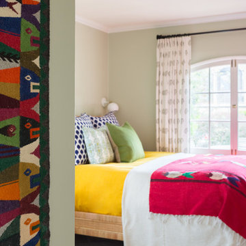 Manhattan Beach Bungalow Colorful Guest Bedroom
