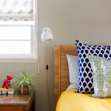 Manhattan Beach Bungalow Colorful Guest Bedroom