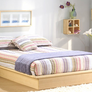 Maple Platform Bed w Rounded Edges