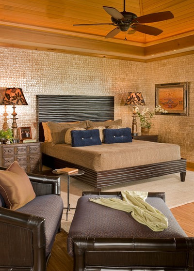 Tropical Bedroom by Saint Dizier Design