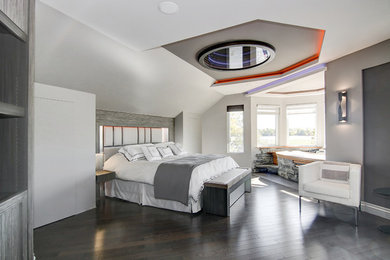 モントリオールにあるコンテンポラリースタイルのおしゃれな寝室