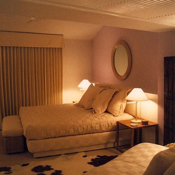 Master bedroom at night.
