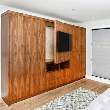 Master Bedroom Built In Closet with Incorporated TV