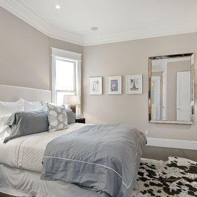 Bedroom - traditional bedroom idea in San Francisco with gray walls