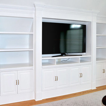 Master Bedroom Entertainment Center & Built-in Bookcase System