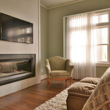 Master Bedroom Fireplace and TV