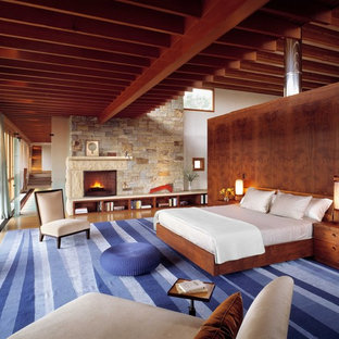 Inspiration for a modern bedroom remodel in New York