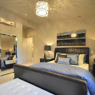 Inspiration for a modern bedroom remodel in Edmonton