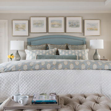Master Bedroom in Luxe Transitional Hi-Rise Residence
