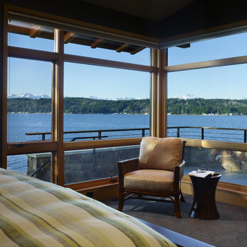 Master Bedroom looking out on Hood Canal