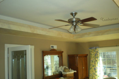 Master bedroom: new soffit with faux finish.