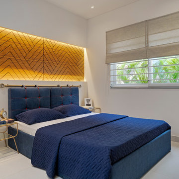 Master bedroom -  Park Square Apartment designed by Signa Design, Bangalore