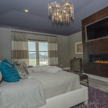 MASTER BEDROOM SUITE REMODEL - LEATHER FIREPLACE SURROUND