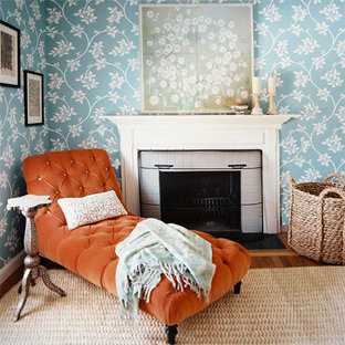 This is an example of an eclectic bedroom in New York.
