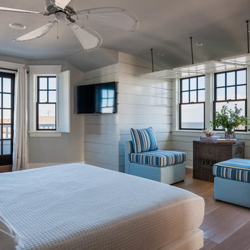 Master Bedroom, Transitional Beach Retreat, Longport, NJ