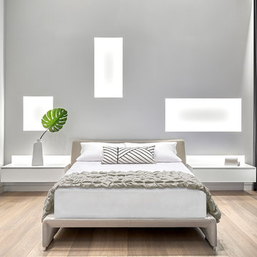 Master Bedroom with Light Boxes