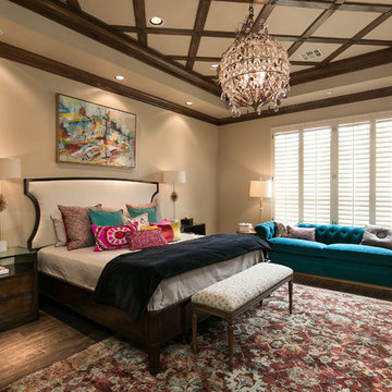 Master Bedroom With Lighting Design and Colorful Pillows