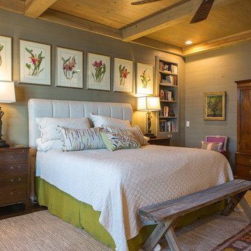 Master Bedroom with Pine walls, ceilings and beams