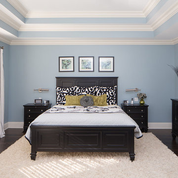 Master Bedroom With Triple Tray Ceiling