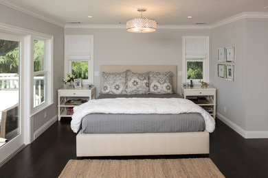 Mid-sized trendy master dark wood floor bedroom photo in San Francisco