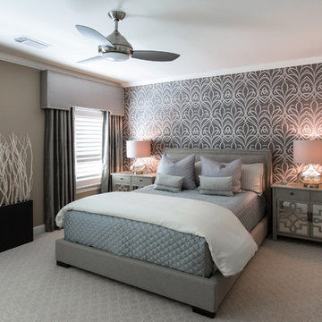 Meadows | Downtown Houston | Elegant Transitional Guest Bedroom Remodel
