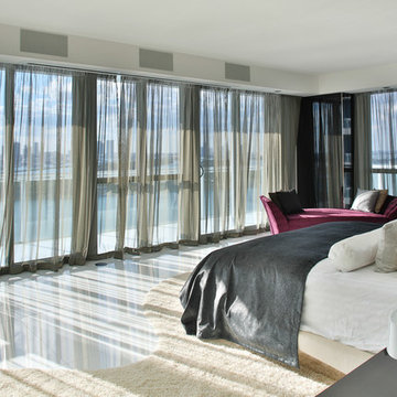 Miami Penthouse Mancave Master Bedroom