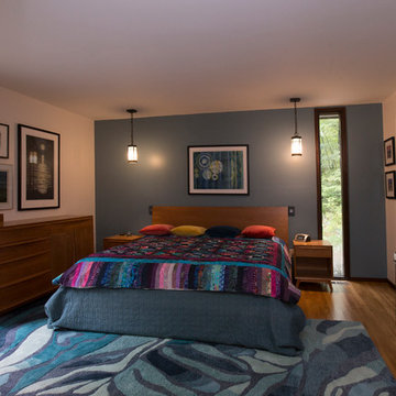 Mid-century Jewel-toned Master Bedroom