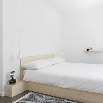 Minimal, Japanese Style, Tranquil, White Bedroom