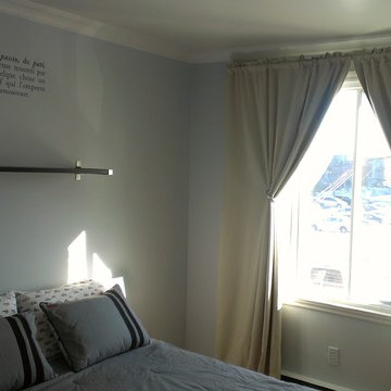 Minimalist man's bedroom / Chambre à coucher minimaliste pour homme