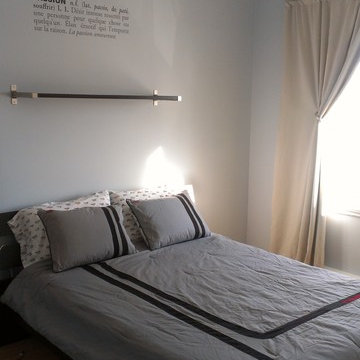 Minimalist man's bedroom / Chambre à coucher minimaliste pour homme