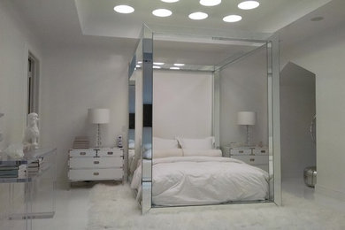 mirror covered bed