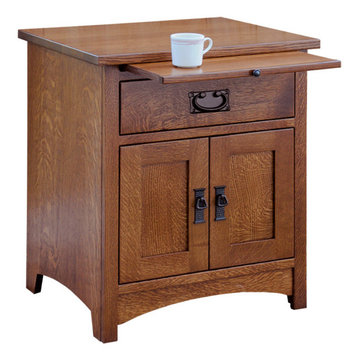 Mission 1-Drawer 2-Door Nightstand 17-73 with tray