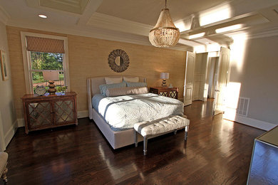 Example of a transitional bedroom design in Charlotte