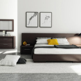Inspiration for a modern bedroom remodel in New York