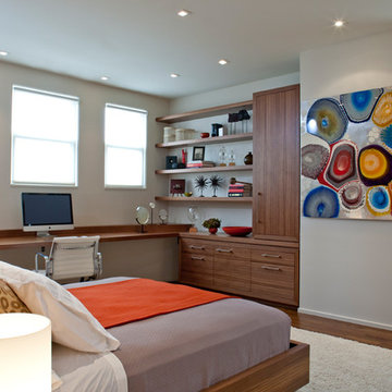 Modern Bedroom with Home Office