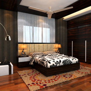 Example of a minimalist bedroom design in Kolkata