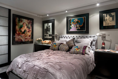ワシントンD.C.にあるコンテンポラリースタイルのおしゃれな寝室のレイアウト