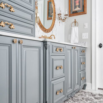 Modern French Country Inspired Master Bathroom