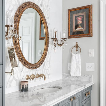 Modern French Country Inspired Master Bathroom